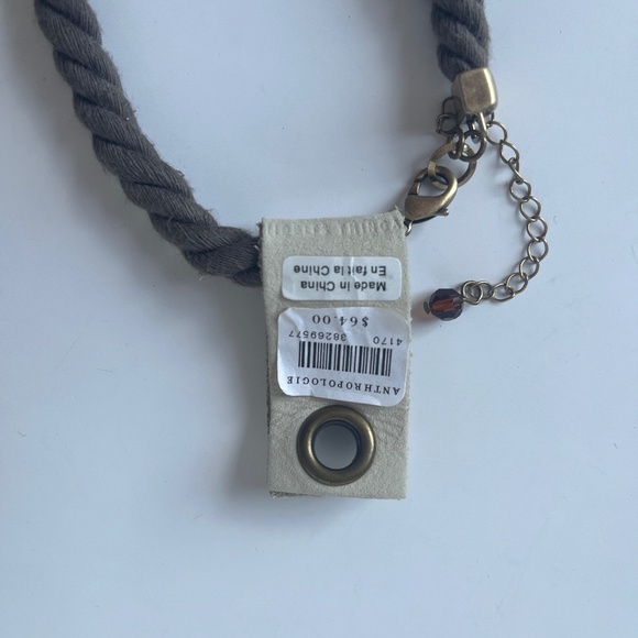 NWT Anthropologie Rope Embellished Crystals Cocktail Statement Necklace - Picture 6 of 6